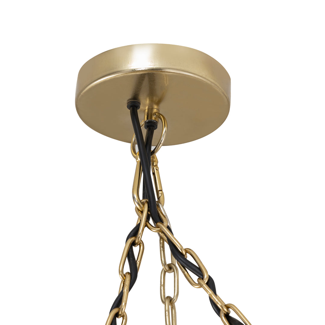 PTMD Wilco Hanglamp Brass Casted Chains Goud