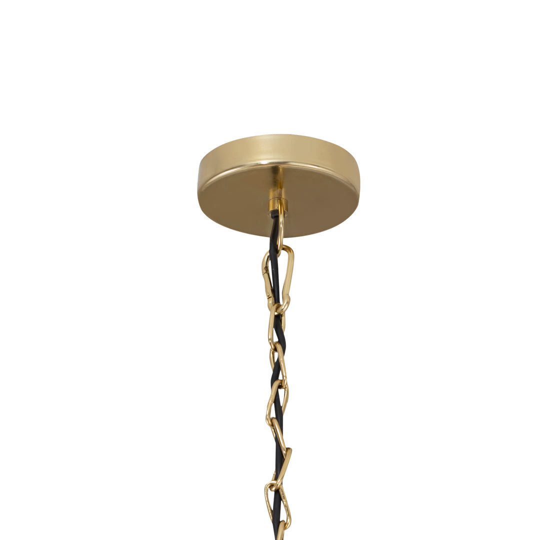 PTMD Wilco Hanging Lamp Brass Casted Chains Gold S