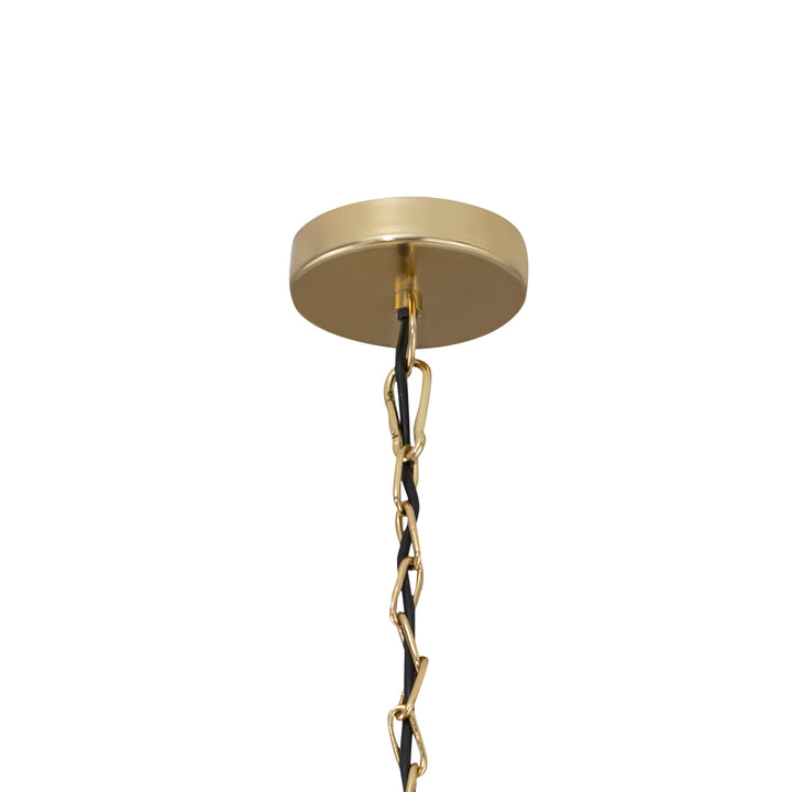 PTMD Wilco Hanging Lamp Brass Casted Chains Gold S