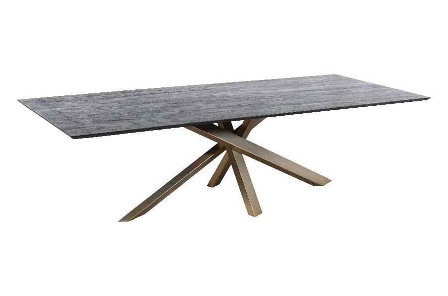 PTMD Eettafel Alore Bruin Goud Mangohout 280 cm