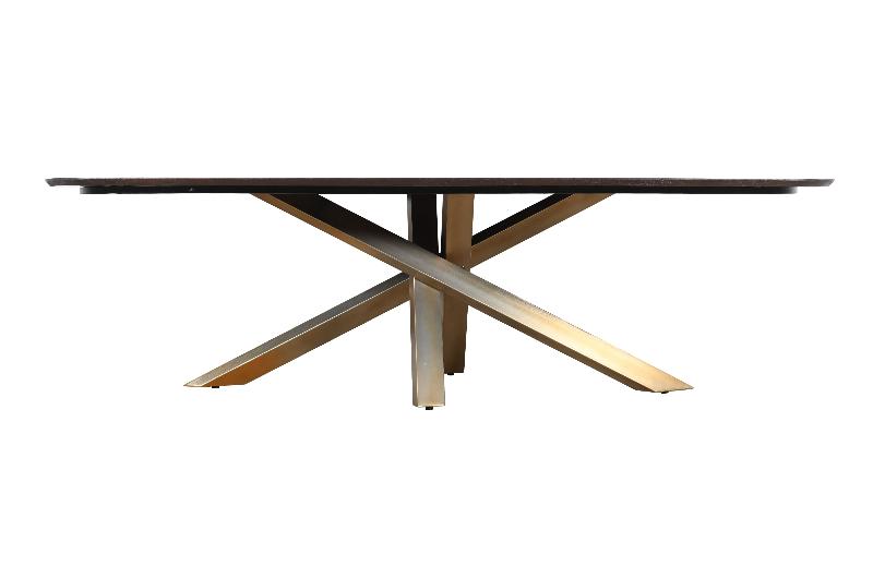 PTMD Eettafel Alore Bruin Goud 280 cm