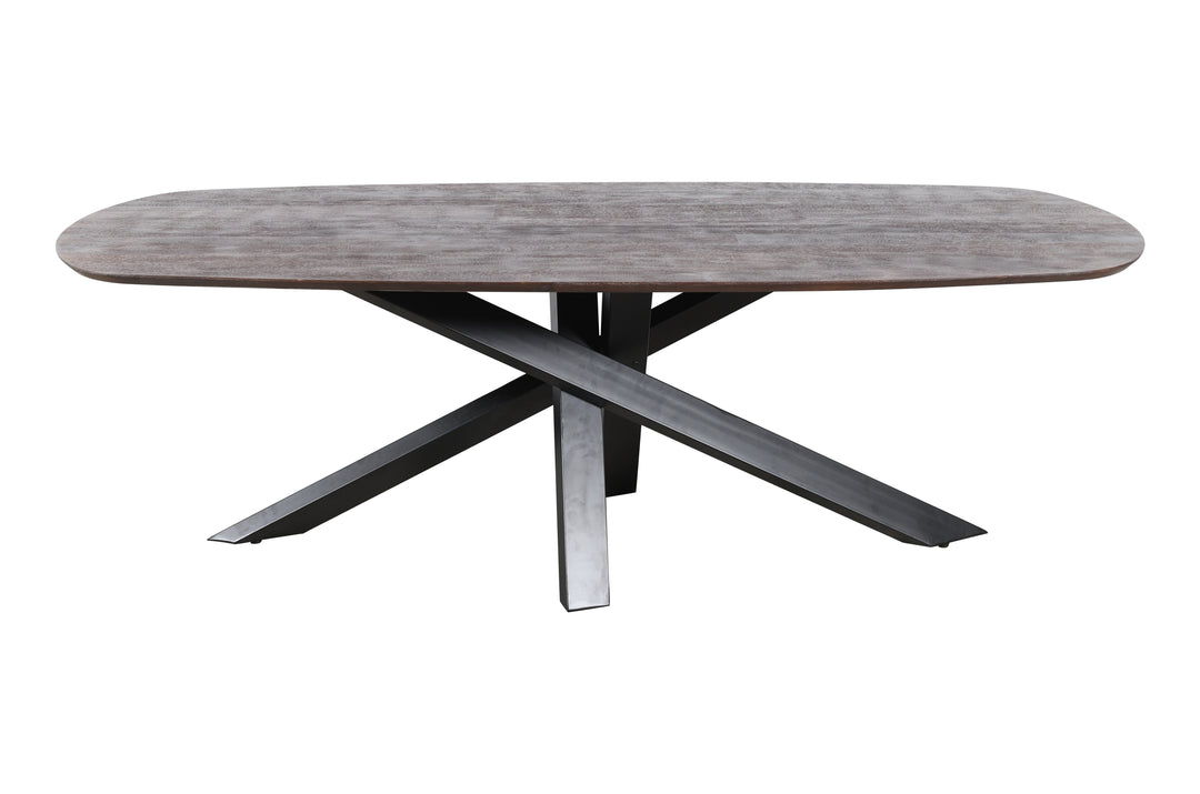 PTMD Alore Dining Table Brown Black 280 cm