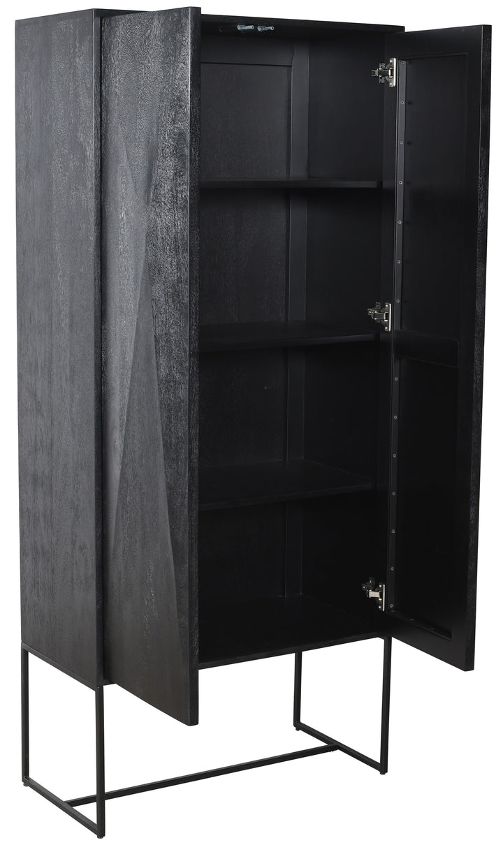 PTMD Onyx Cabinet Zwart 2 Deurs