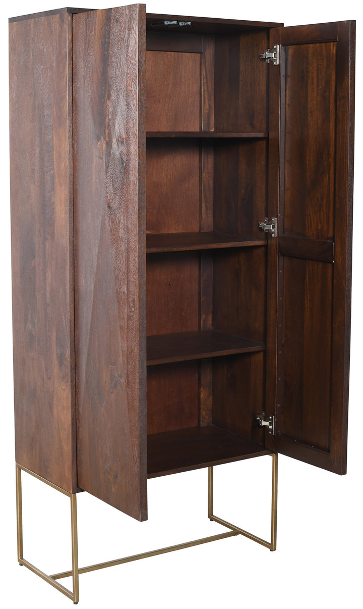 PTMD Onyx Cabinet Mango Wood Brown 2 Doors