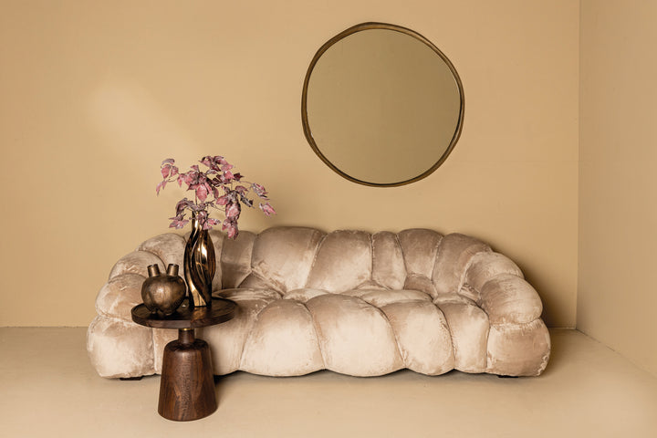 PTMD Nubibus Sofa Dark Taupe