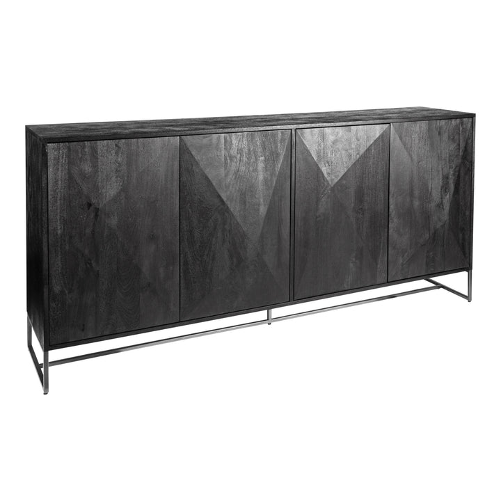 PTMD Onyx Sideboard 4-doors Black