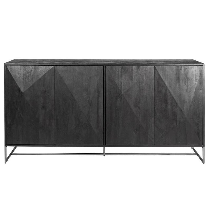 PTMD Onyx Sideboard 4-doors Black