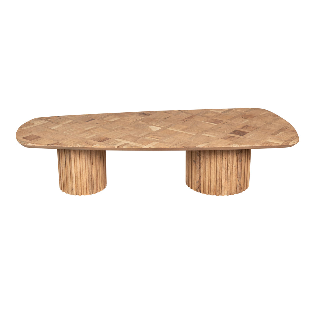 PTMD Coffee Table Fieron Double Round Acacia Wood Natural