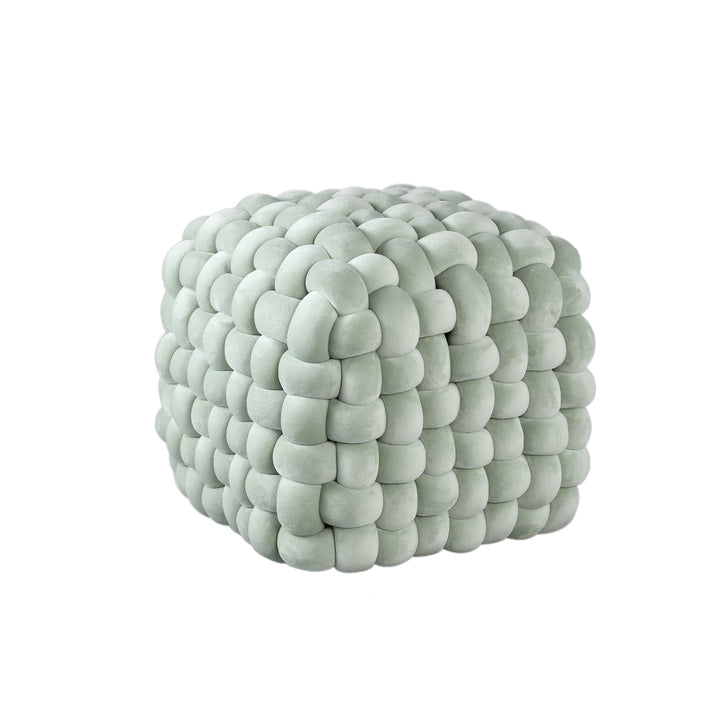 PTMD Roa Pouf Mint Handwoven S