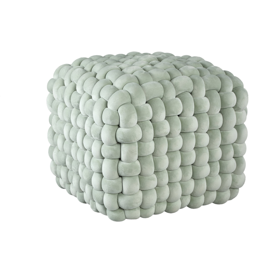 PTMD Roa Pouf Mint Handwoven L