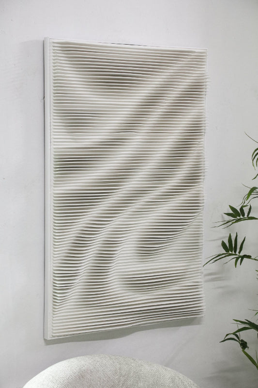 PTMD Wall panel Aleishia Wavy Design White 