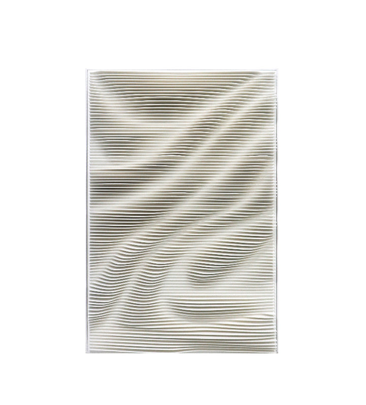 PTMD Wall panel Aleishia Wavy Design White 