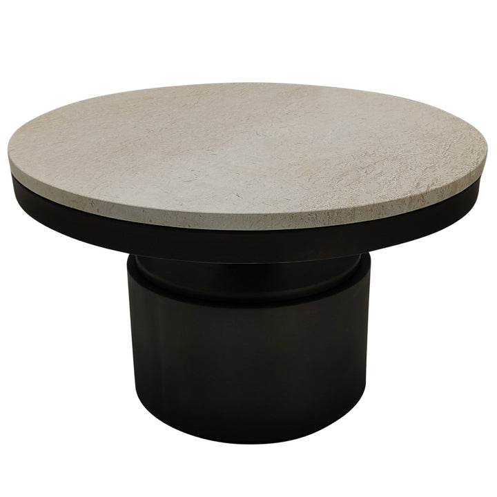 PTMD Coffee Table Bregt Beige Marble Low