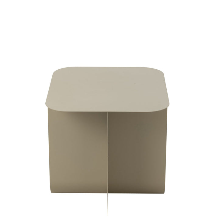 J-Line Side Table Square Metal Beige