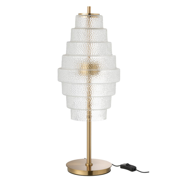 J-Line Table Lamp LED Gold Metal Glass Transparent 