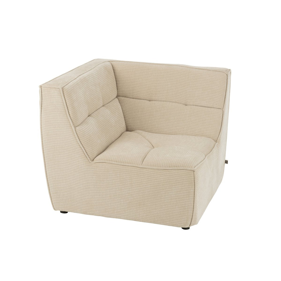 J-Line Ecksitzgitter Pappelholzschaum Beige 