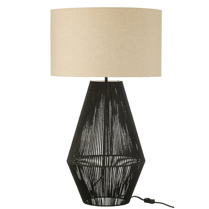 J-Line Lamp Striing Metal Textile Black