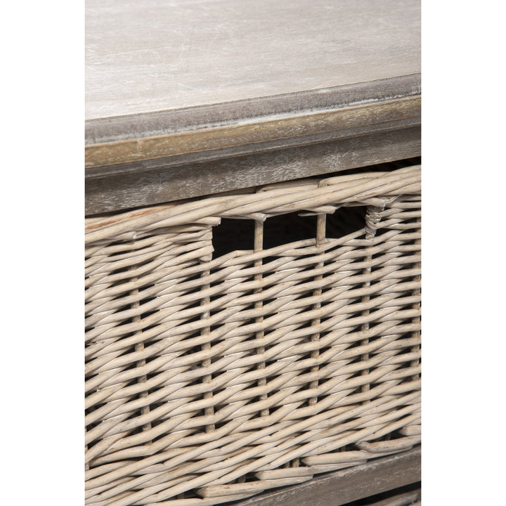 J-Line TV cabinet 2 baskets wood grey natural