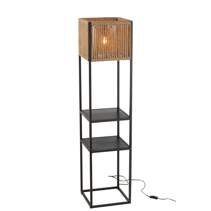 J-Line Floor Lamp Square Jute