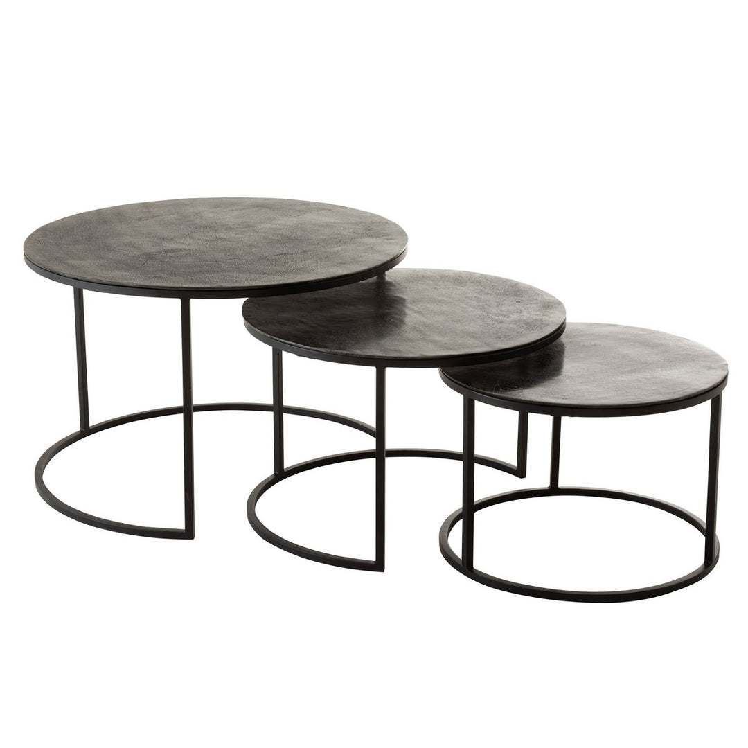 J-Line side table Oxidize - aluminum/iron - black/green