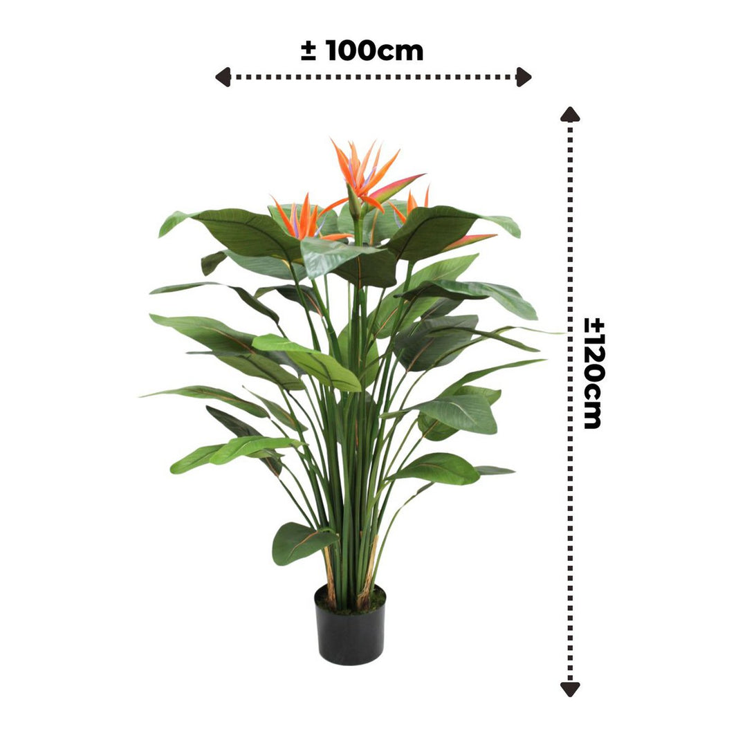 Strelitzia Kunstplant 120 cm met bloem