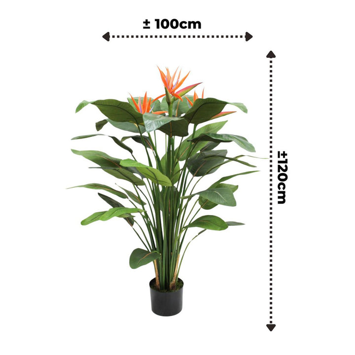 Strelitzia Kunstplant 120 cm met bloem