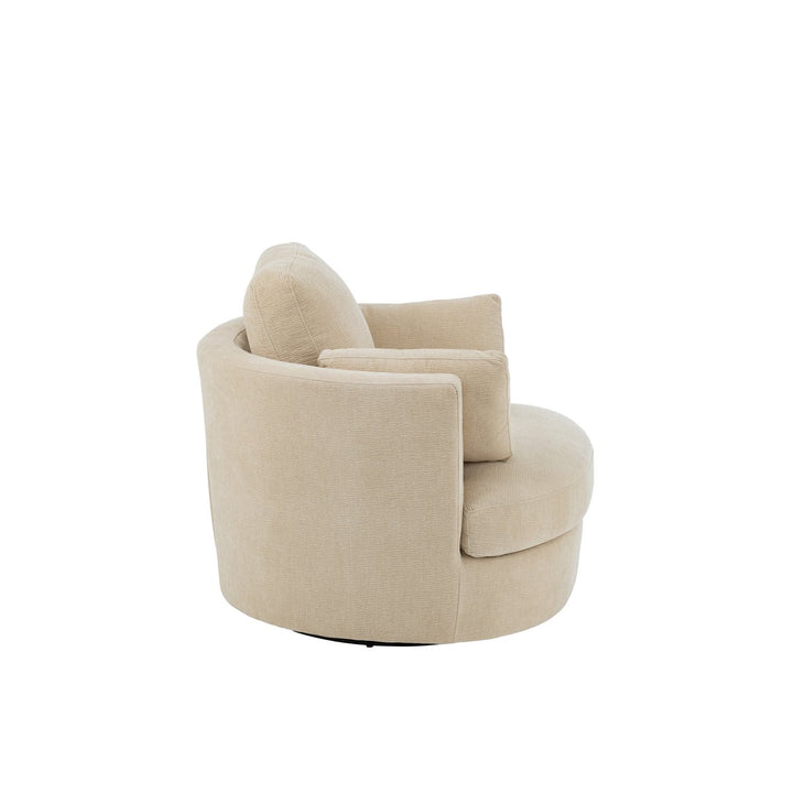 J-Line Swivel armchair Swiv Poplar wood Beige