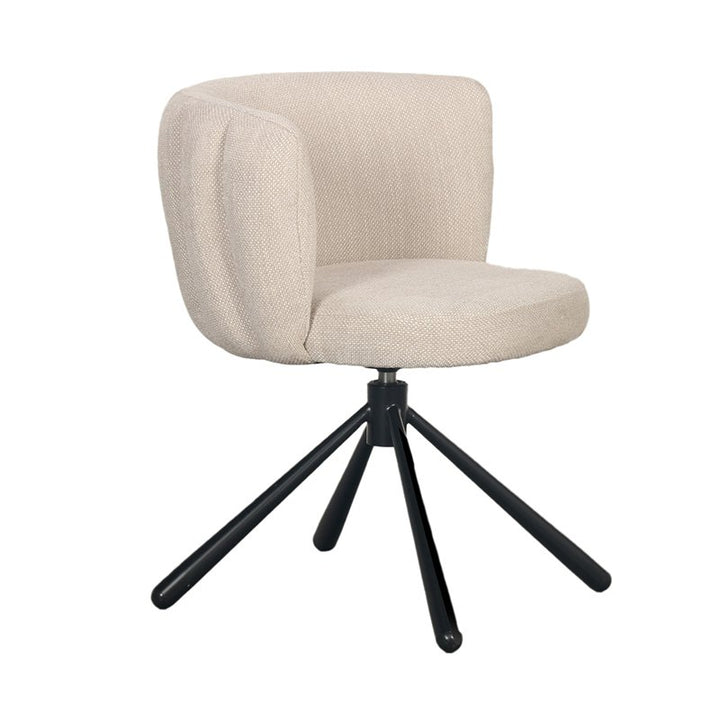 Shell Rotating Chair Beige Set of 2