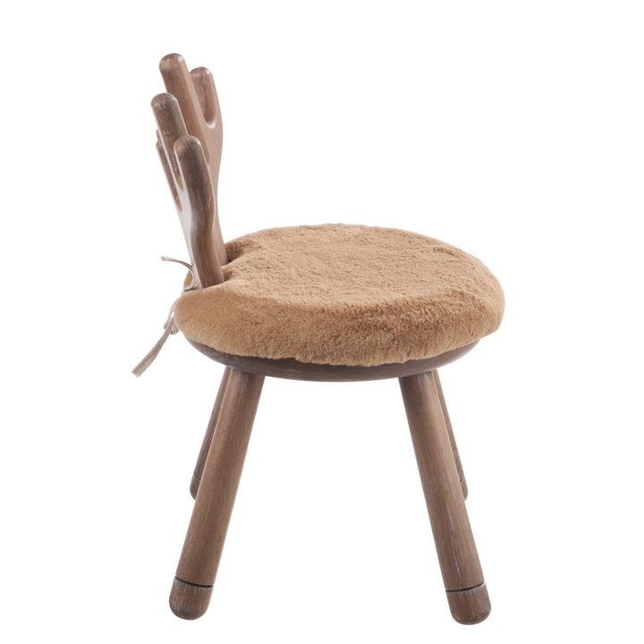 J-Line High Chair Ear Deer Wood Natural