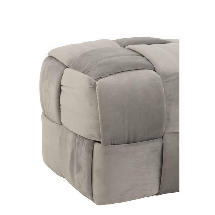 J-Line Pouf 3-Sitzer Textil Hellgrau