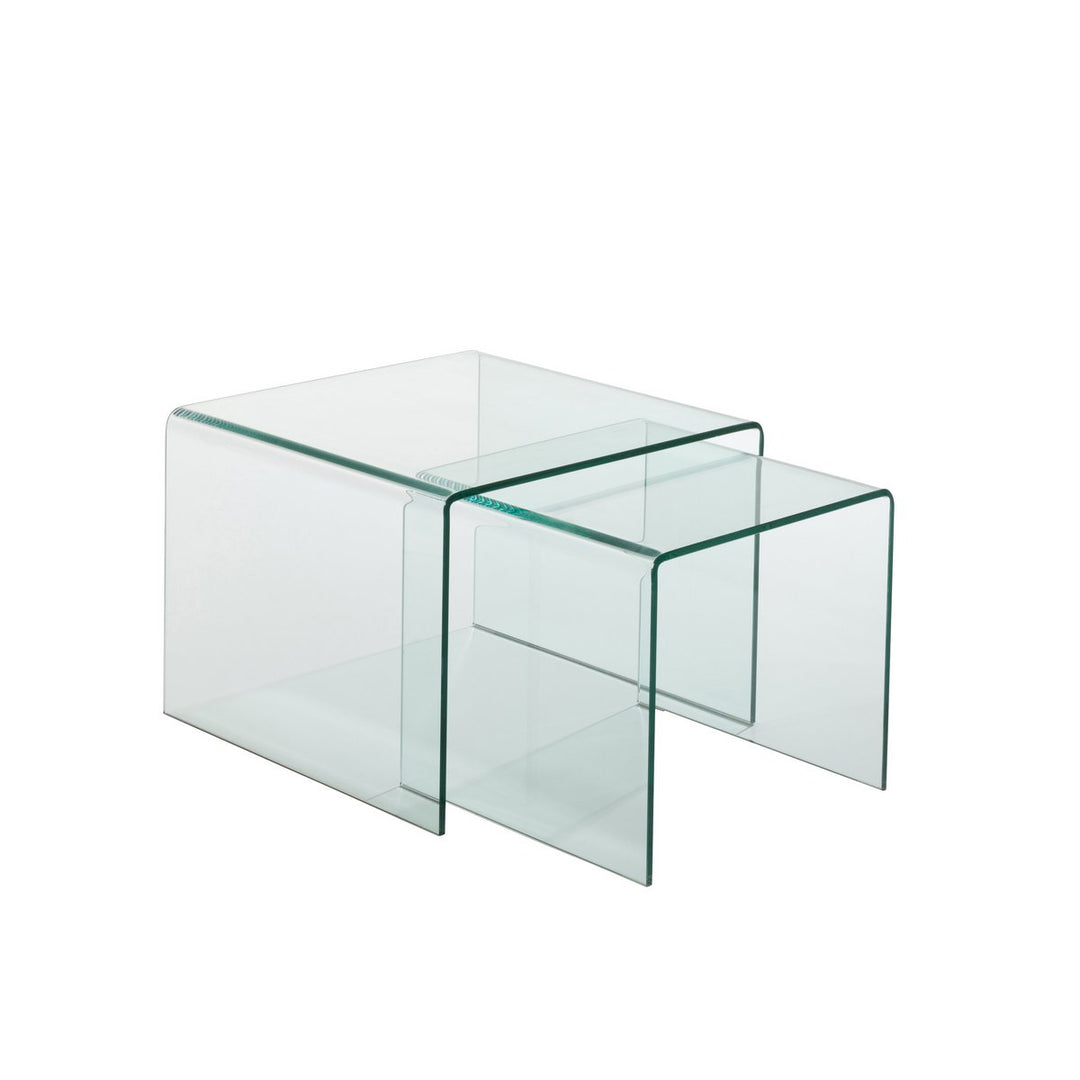 J-Line set of side tables glass