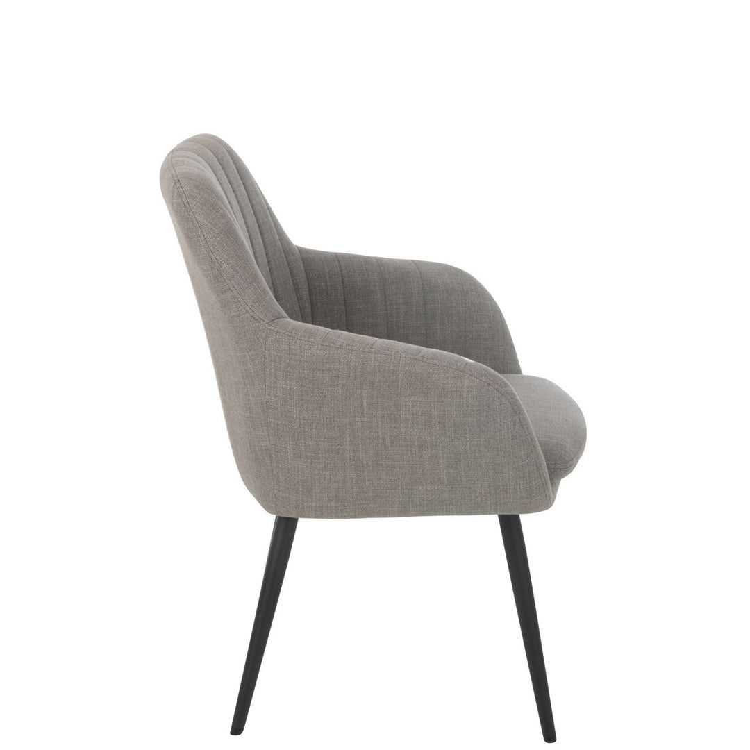 J-Line Chair Miles Steel Foam Grey