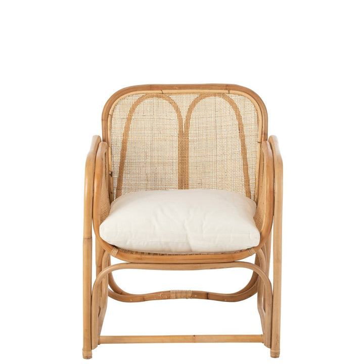 J-Line Stuhl + Kissen Casablanca - Jute - Natur