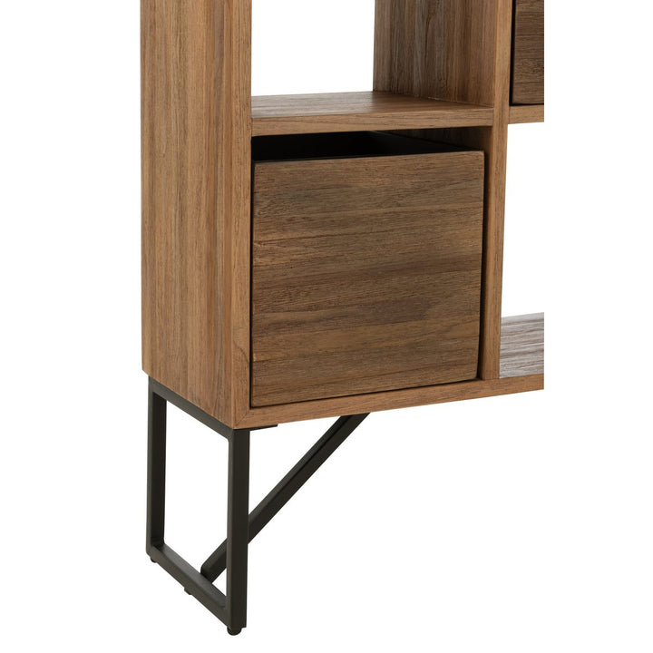 J-Line Cabinet with Drawers Recycled Teak Natural