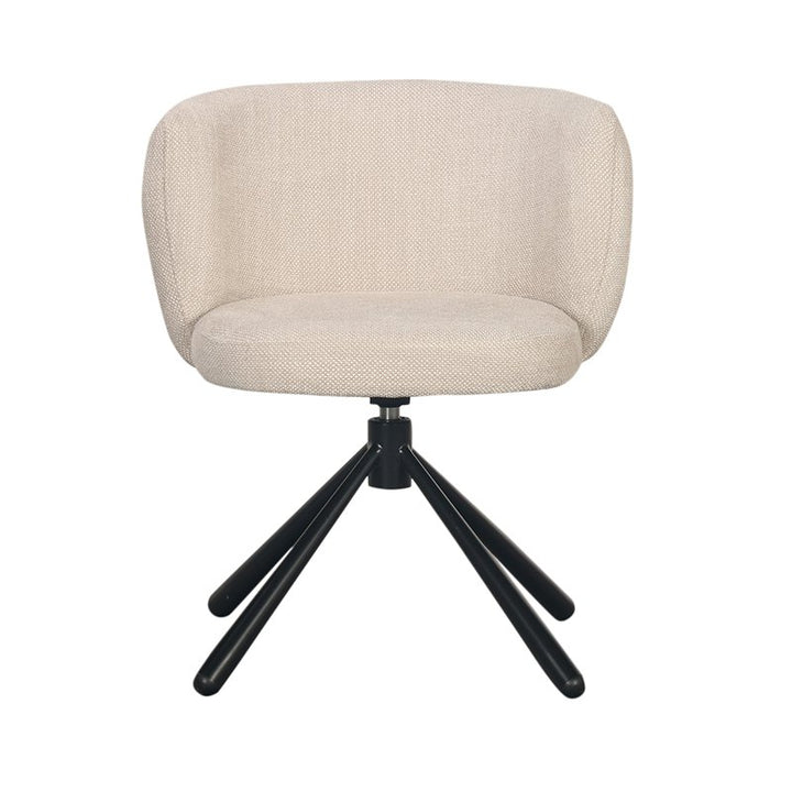 Shell Rotating Chair Beige Set of 2