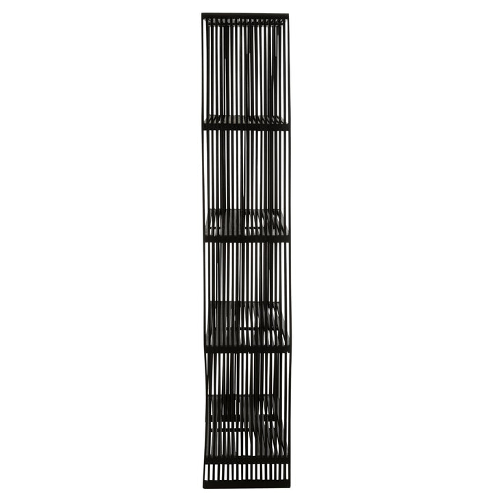 J-Line Bookcase 4 Shelves Recycled Wood Black