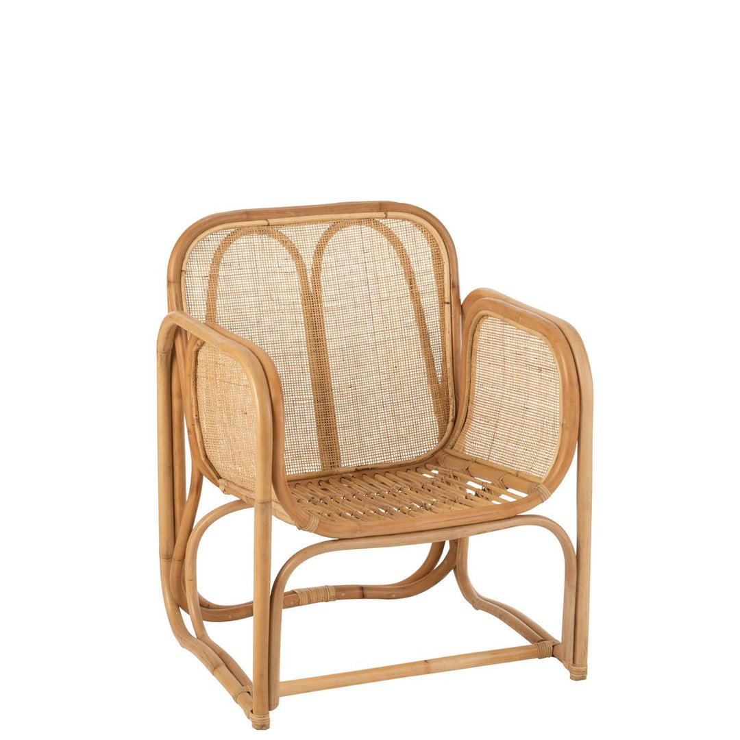 J-Line Stuhl + Kissen Casablanca - Jute - Natur