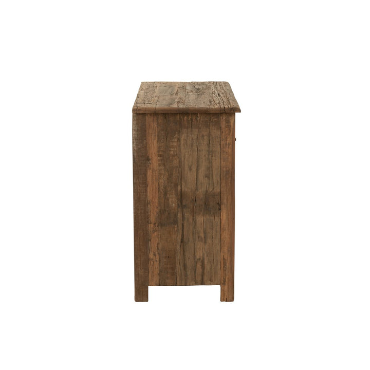 J-Line Cabinet Antique Aged Wood Brown