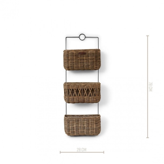 Organizer Rustic Rattan Wall