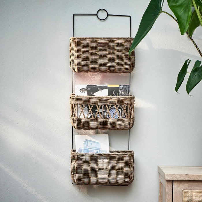 Organizer Rustic Rattan Wall