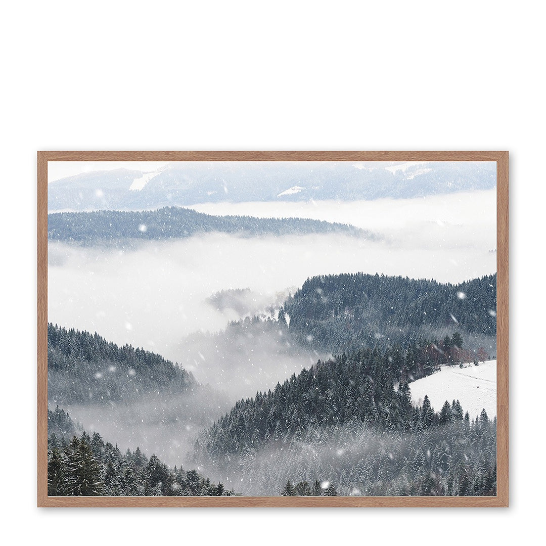 Foto in lijst Beautiful Snowy Winter Moring 600X80CM