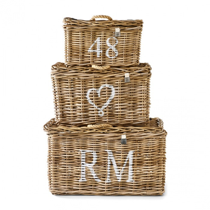 Mand Rustic Rattan Classic Set van 3