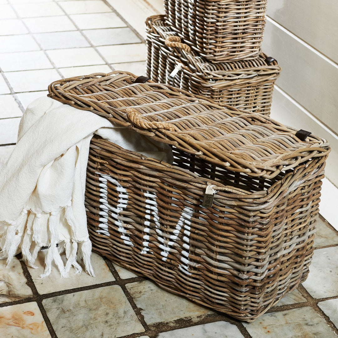 Mand Rustic Rattan Classic Set van 3