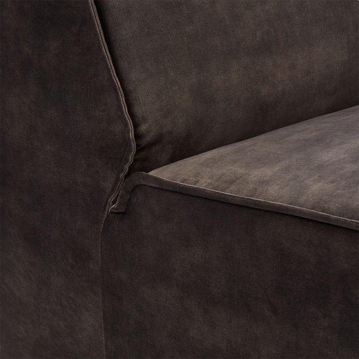 Rivièra Maison The Jagger Center 125cm velvet grimaldi grey