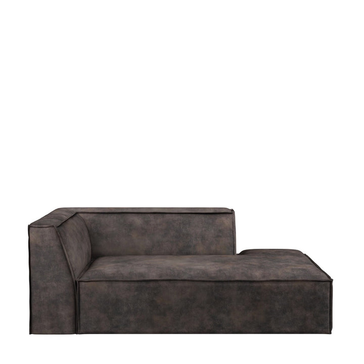 Rivièra Maison The Jagger Chaise Longue Right velvet grimaldi grey