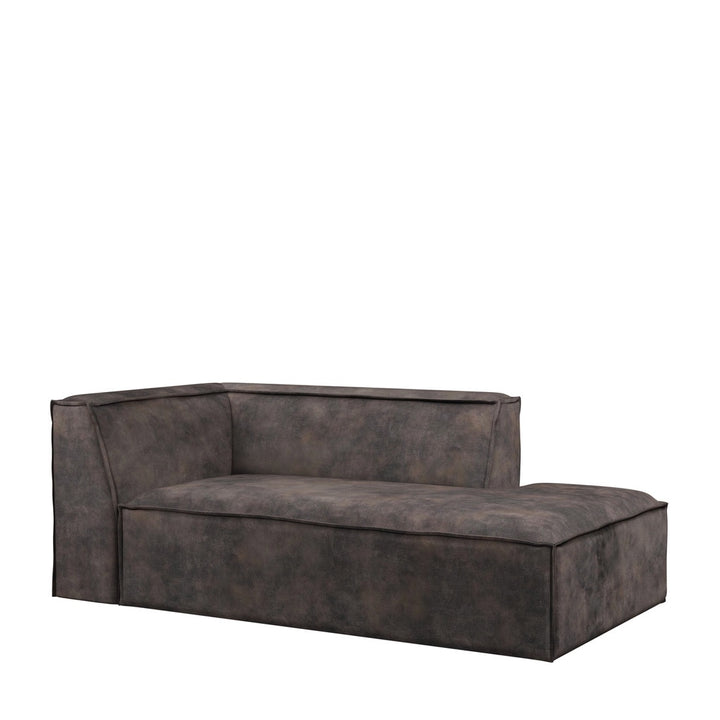 Rivièra Maison The Jagger Chaise Longue Right velvet grimaldi grey