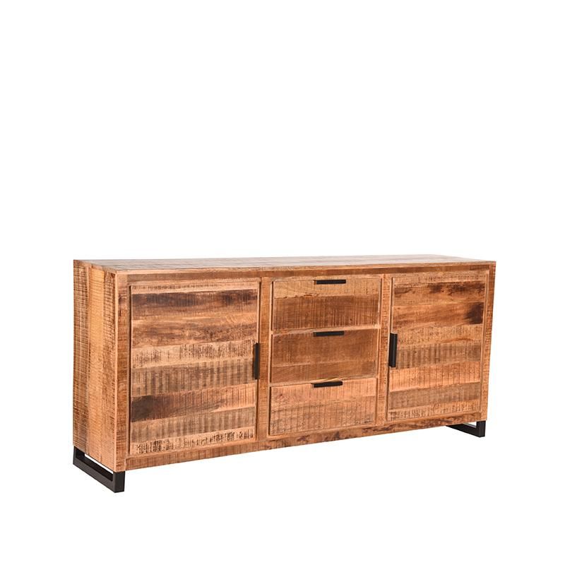 LABEL51 Sideboard Glasgow Raues Mangoholz 190 cm