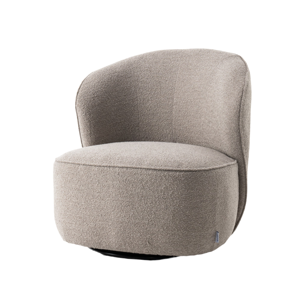 Draaifauteuil Sammy Teddy Bouclé