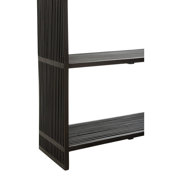 J-Line Bookcase 4 Shelves Recycled Wood Black