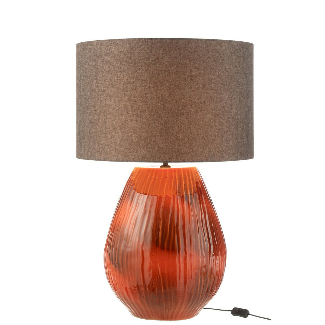 J-Line Lamp Akane Keramiek Rood Groot